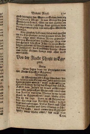 Von der Flucht Christi in Egypten.