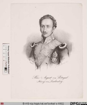 Bildnis August, Herzog von Leuchtenberg u. Fürst von Eichstätt, Prinz von Portugal