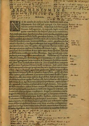 Ioannis Calvini Commentarii in epistolam ad Hebraeos
