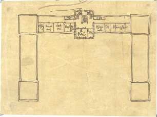 Fischer, Theodor; Bayreuth (Bayern); Rathaus (Umbau Infanteriekaserne) und Saalbau - Grundriss