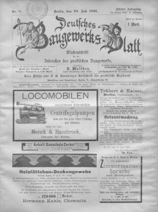 51. Jahrgang, Nr. 21.