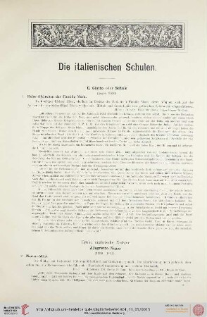 Die italienischen Schulen (Nr. 1-43)