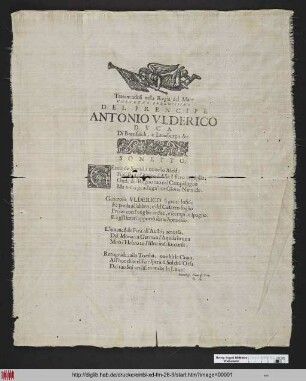 Tratenendosi nella Regia del Mare L'Altezza Serenissima Del Prencipe Antonio Vlderico Dvca Di Bransuich, e Luneburgo &c. : Sonetto