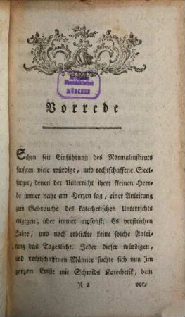 Anleitung zum Gebrauche des katechetischen Unterrichts, 1