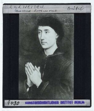 Weyden, Diptych Froimont (Brüssel/Caen) : Porträt des hl. Laurentius Froimont