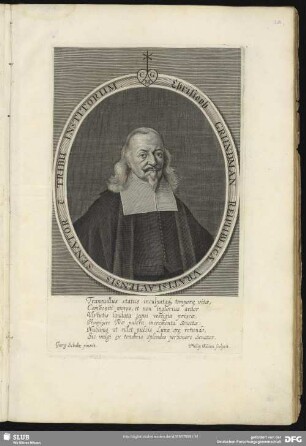 Christoph Grundman Reipublicae Vratislaviensis Senator e[st] Tribu Institutorum