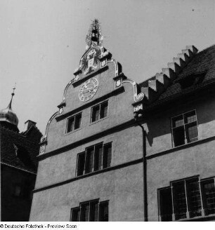 Freiburg/Breisgau. Altes Rathaus. Uhrengiebel (1556-59)
