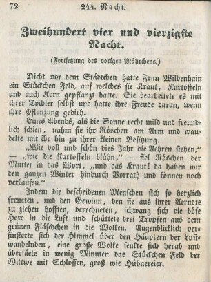 Zweihundert vier und vierzigste Nacht