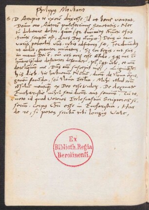 Brief an Ambrosius Moibanus, ca. Mai 1527 (Nachtrag, geschrieben von Johannes Heß)