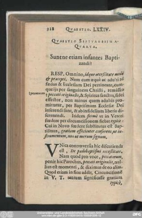 Quaestio Septuagesima-Quarta. Suntne etiam infantes Baptizandi?