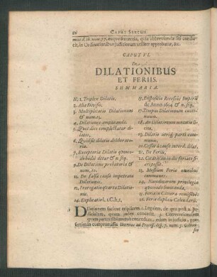 Caput VI. De Dilationibus Et Feriis