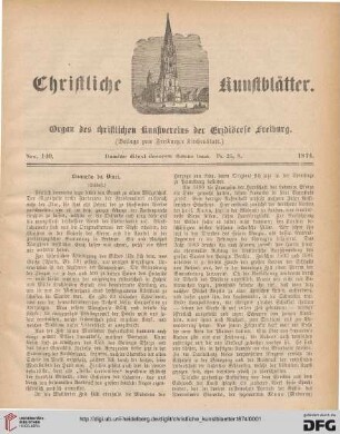 13: Christliche Kunstblätter: Organ des Christlichen Kunstvereins der Erzdiözese Freiburg