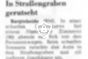 In Straßengraben gerutscht