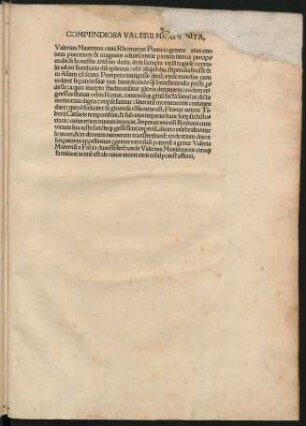 Compendiosa Valerii Maximi Vita