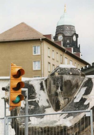 Dresden-Altstadt Altmarkt. Ausgrabungen, aufgenommen 1995