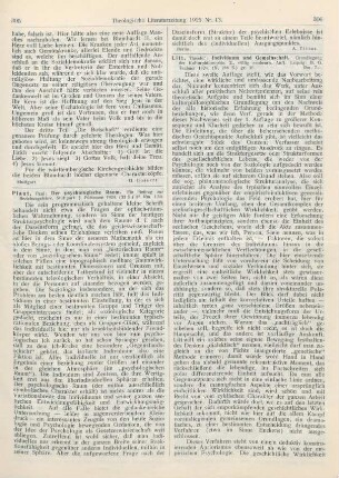 305-306 [Rezension] Plaut, Paul, Der psychologische Raum. Ein Beitrag zur Beziehungslehre