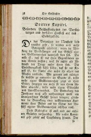 Drittes Kapitel. Besondere Beschaffenheiten der Vorstellungen und derselben Einfluß auf das Selbstgefühl.