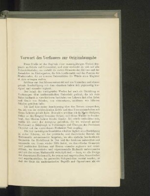 Vorwort des Verfassers zur Originalausgabe