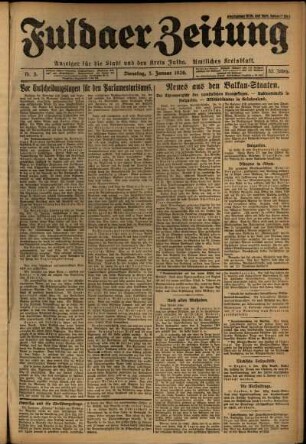 Ausgabe vom Dienstag, den 05. Januar 1926.