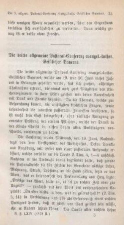 33-48 Die dritte allgemeine Pastoral-Conferenz evangel.-luther. Geistlicher Bayerns