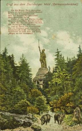 Gruß aus dem Teutoburger Wald (Hermannsdenkmal)