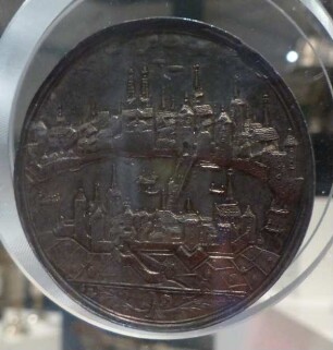Medaille mit Ansicht von Klein- und Groß-Basel