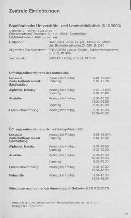Saarländische Universitäts- und Landesbibliothek