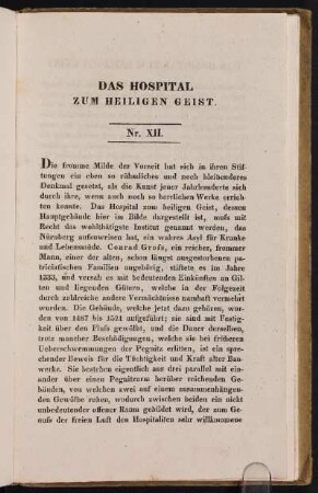 Das Hospital Zum Heiligen Geist. Nr. XII.