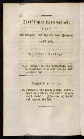 94-109, Siebente Predigt
