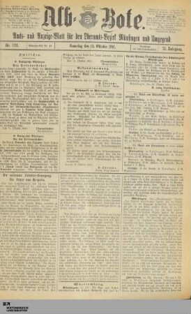 Alb-Bote : Rundschau von der Alb : Münsinger Kreiszeitung : Heimatblatt der Alb