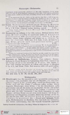 Mathematics (Nr. 325 - 328)