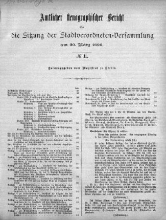 No. 11, 20. März 1890