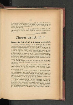 Choses de l'A.E.F.