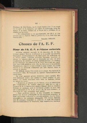 Choses de l'A.E.F.