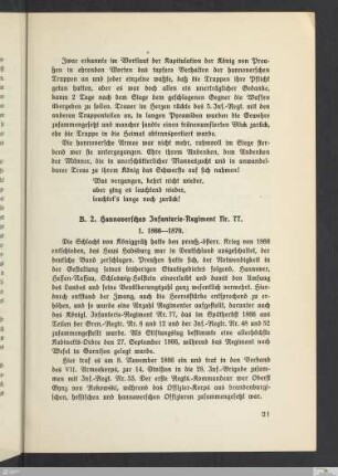 B. 2. Hannoversches Infanterie-Regiment Nr. 77