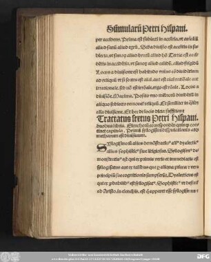 Tractatus sextus Petri Hispani.