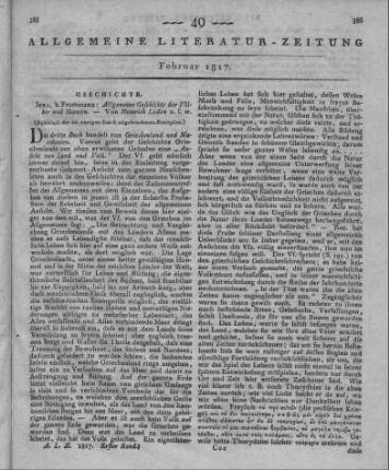 Luden, H.: Allgemeine Geschichte der Völker und Staaten. T. 1. Geschichte der Völker und Staaten des Alterthums. Jena: Frommann 1814 (Beschluss der im vorigen Stück abgebrochenen Recension.)