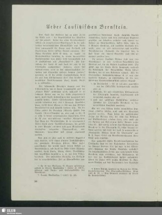 Ueber Lausitzischen Bernstein