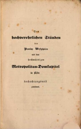 Beleuchtung der Schrift: Die Kölnische Kirche im Mai 1841
