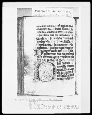 Brevier — Initialen D(ixit dominus) und D(irigat), Folio 127verso