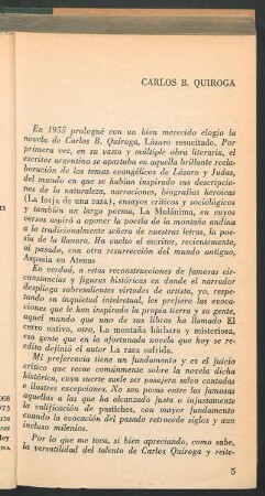 Carlos B. Quiroga [Prólogo]