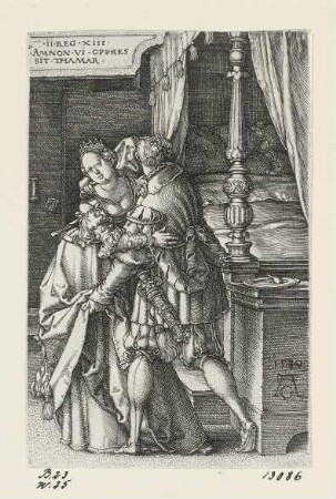 Amnon vergewaltigt Tamar, Blatt 2 der Folge "Geschichte von Amnon und Tamar"