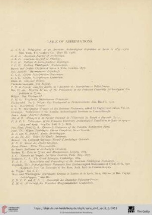 Table of abbreviations