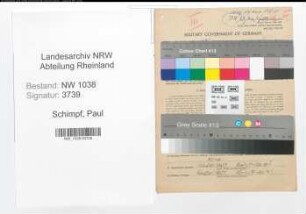 Entnazifizierung Paul Schimpf , geb. 28.03.1903 (Beamter)