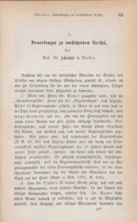 735-744 Bemerkungen zu vorstehendem Artikel