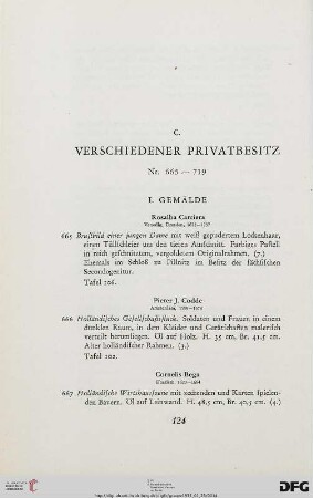 C Verschiedener Privatbesitz (Nr. 665-719)