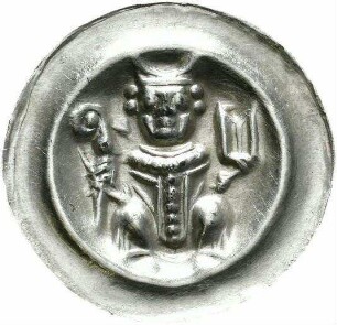 Abt (Starkrad 1253-1263 oder Hermann 1265-1269) von Seligenstadt? - Pfennig