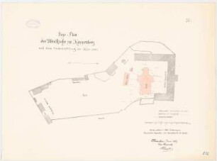 Abteikirche, Kappenberg Wiederherstellung: Lageplan 1:600