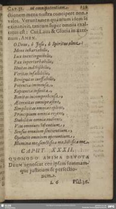 Caput XXXII. Quomodo Anima Devota Deum agnoscat ceu ipsam summam que iustitiam & perfectionem