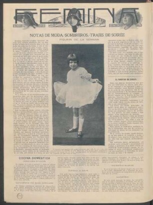 Fémina : Notas de moda. - Sombreros. - Trajes de soirée